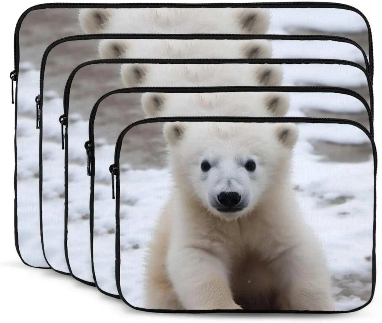 10 Inch Laptop Sleeve Bag Waterproof Shockproof Laptop Case Bag Baby Polar Bear Computer Skin Bags Lightweight Tablet Carrying Case