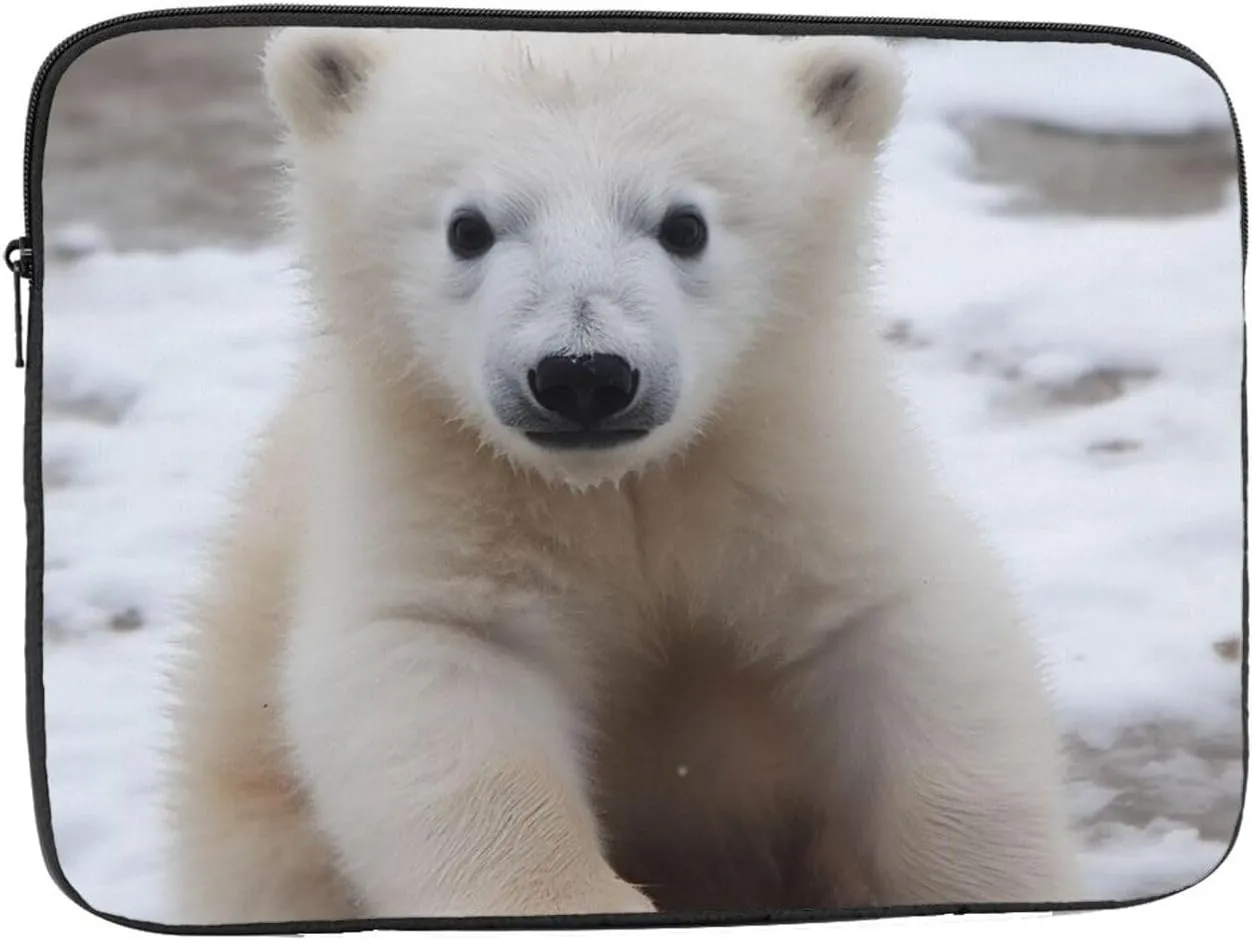 10 Inch Laptop Sleeve Bag Waterproof Shockproof Laptop Case Bag Baby Polar Bear Computer Skin Bags Lightweight Tablet Carrying Case