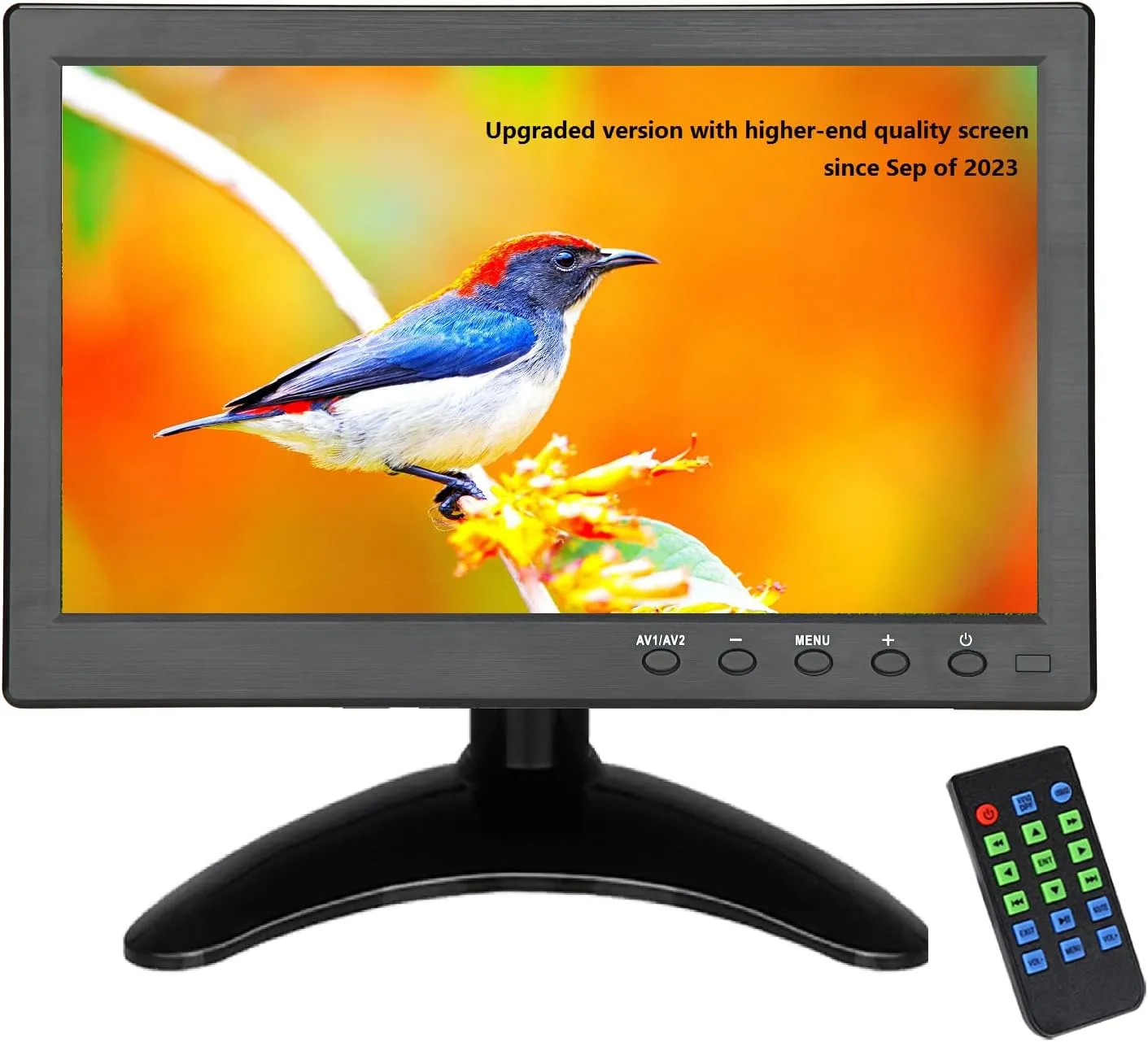 10 inch Portable HDMI Monitor Mini VGA Monitor Screen for PC/Camera/TV/Raspberry PI/Gaming; 1024x600 Pixel Support 1920x1080P Resolution; with Dual Speakers and USB Port