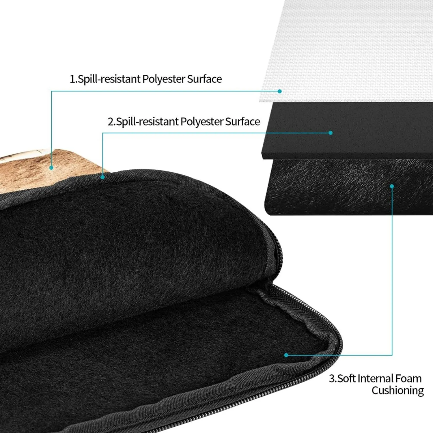 12 Inch Laptop Sleeve Bag Waterproof Shockproof Laptop Case Bag Baseball Sports Field Computer Skin Bags Lightweight Tablet Carrying Case