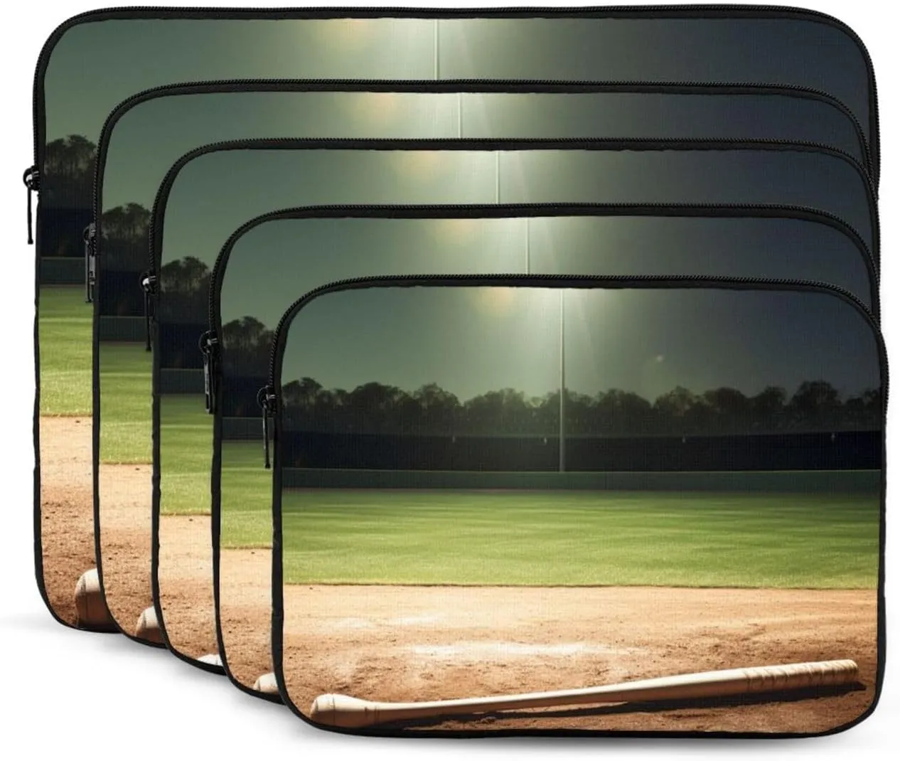 12 Inch Laptop Sleeve Bag Waterproof Shockproof Laptop Case Bag Baseball Sports Field Computer Skin Bags Lightweight Tablet Carrying Case