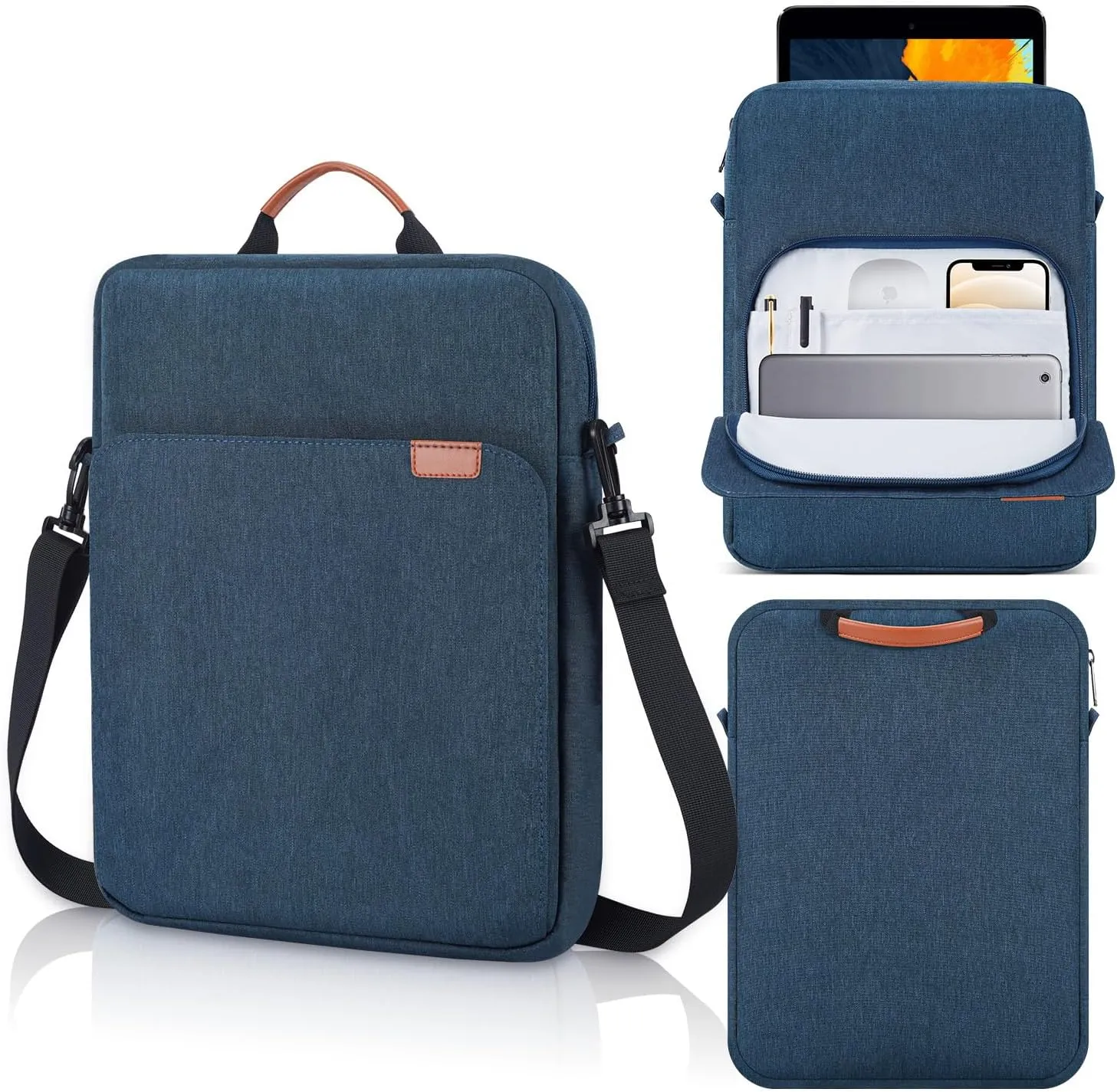 12.9-14.2 Inch Tablet Sleeve Bag for Samsung Galaxy Tab S9 S8 Ultra 14.6 inch,13" iPad Air M2 M3/Pro M4,12.9" iPad Pro/MacBook Air 13.6"/Pro 14.2" /Surface Laptop 2024/Surface Pro 11 10 Case-Blue