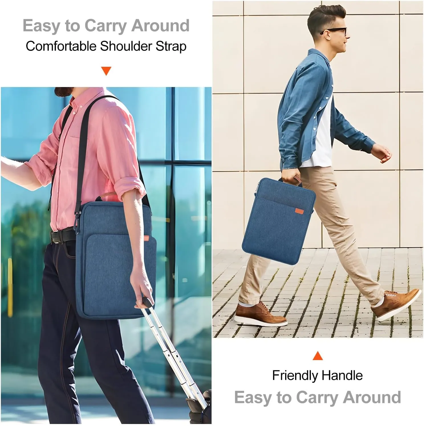12.9-14.2 Inch Tablet Sleeve Bag for Samsung Galaxy Tab S9 S8 Ultra 14.6 inch,13" iPad Air M2 M3/Pro M4,12.9" iPad Pro/MacBook Air 13.6"/Pro 14.2" /Surface Laptop 2024/Surface Pro 11 10 Case-Blue