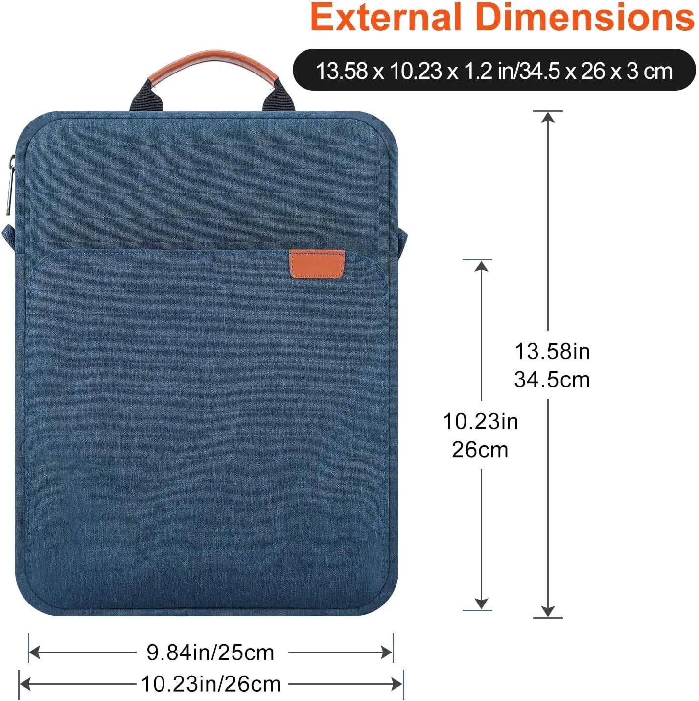 12.9-14.2 Inch Tablet Sleeve Bag for Samsung Galaxy Tab S9 S8 Ultra 14.6 inch,13" iPad Air M2 M3/Pro M4,12.9" iPad Pro/MacBook Air 13.6"/Pro 14.2" /Surface Laptop 2024/Surface Pro 11 10 Case-Blue