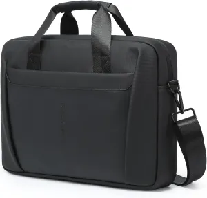 13-14 Inch Granulated Shoulder Portable Laptop Bag, Compatible with MacBook Pro 14 M4/M3/M2/M1, ASUS Chromebook Flip CX1, HP 14" Laptop, Crossbody Laptop Bag, Meteorite Black