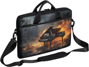 13-15 inch Flame Piano portable laptop bag Piano Music single shoulder laptop bag, suitable for work, travel, and other purposes