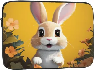 13 Inch Laptop Sleeve Bag Waterproof Shockproof Laptop Case Bag Easter Bunny Eggs Spring Flower Rabbit Computer Skin Bags Lightweight Tablet Carrying Case