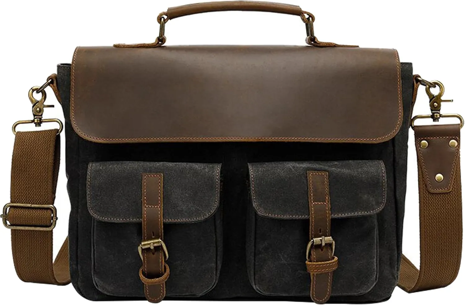 14 Inch laptop Bag Portable,Vintage Briefcase For Men/Women,Unisex Office Crossbody Bag
