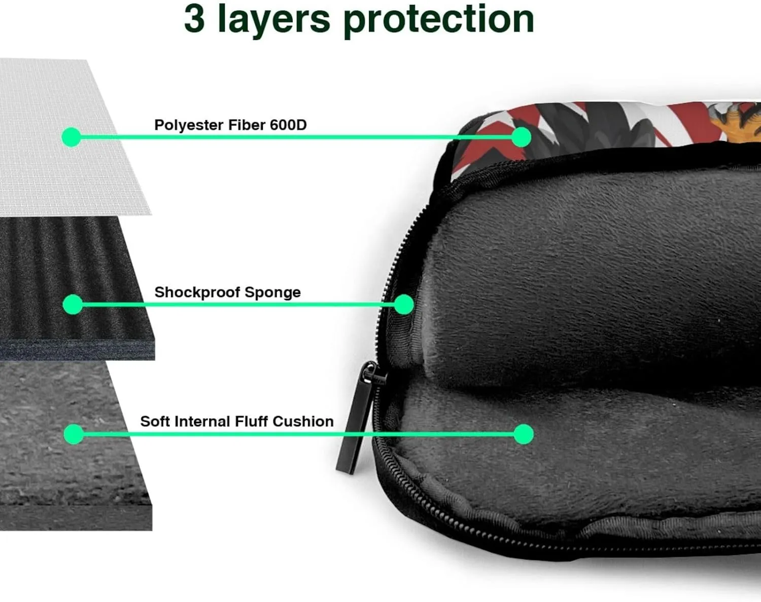 15.6-Inch Laptop Computer And Tablet Shoulder Bag Carrying Case,Business Casual,Outdoors Clare The Cliffs Print