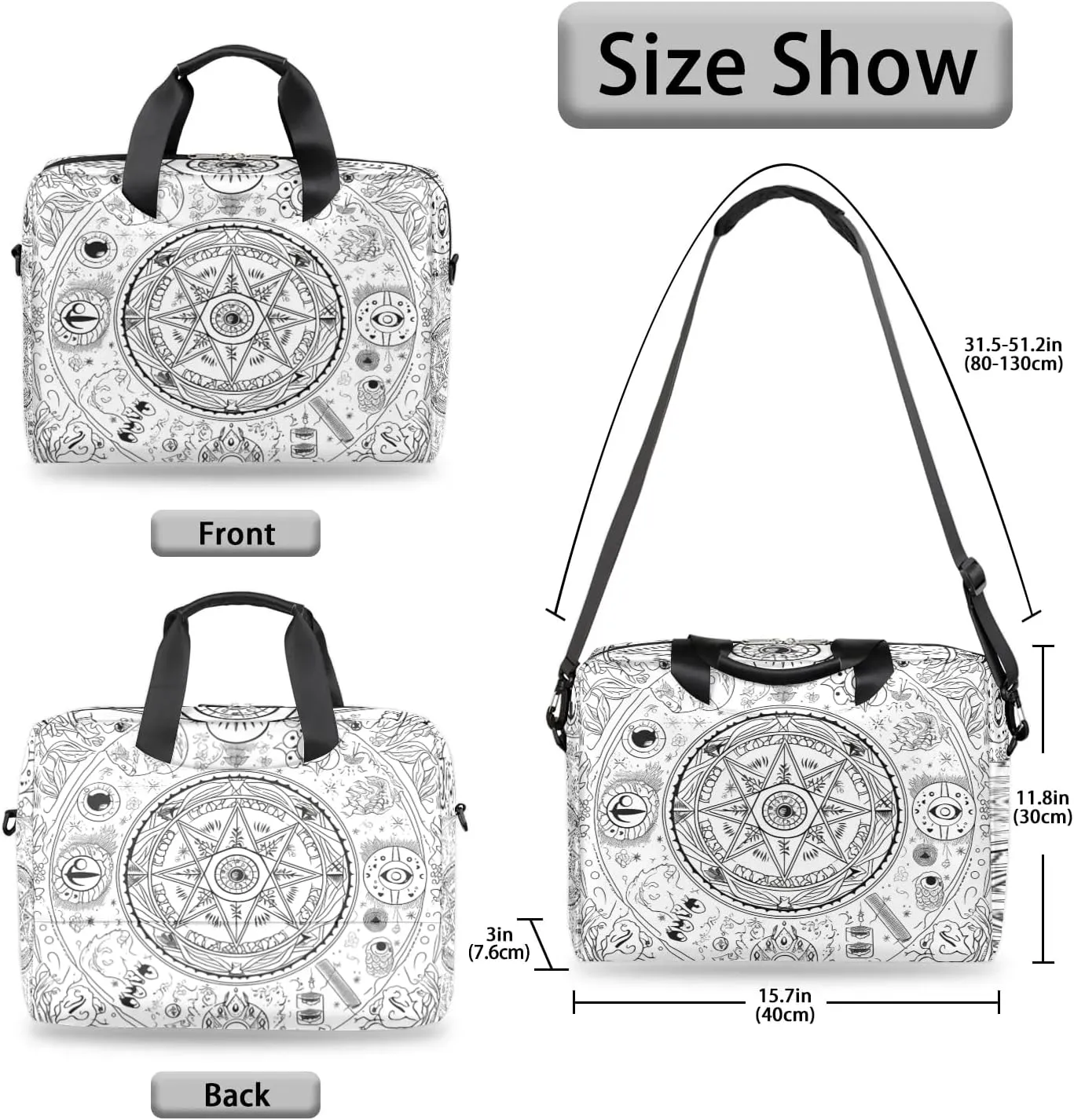 15.7 Inch Laptop Bag Computer Bag for Women Men Laptop Carrying Case with Adjustable Shoulder Strap