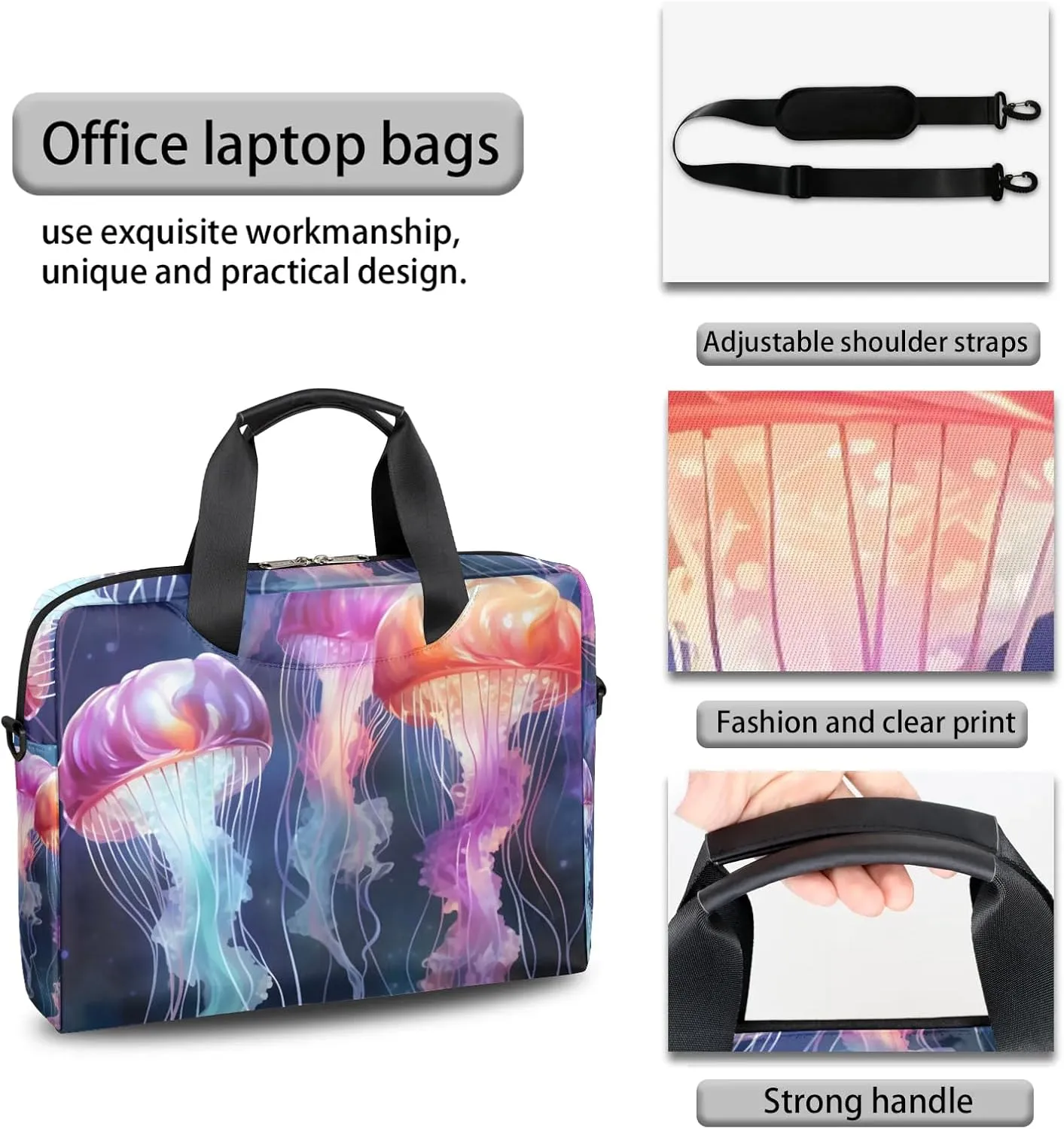 15.7 Inch Laptop Bag Computer Bag for Women Men Laptop Carrying Case with Adjustable Shoulder Strap