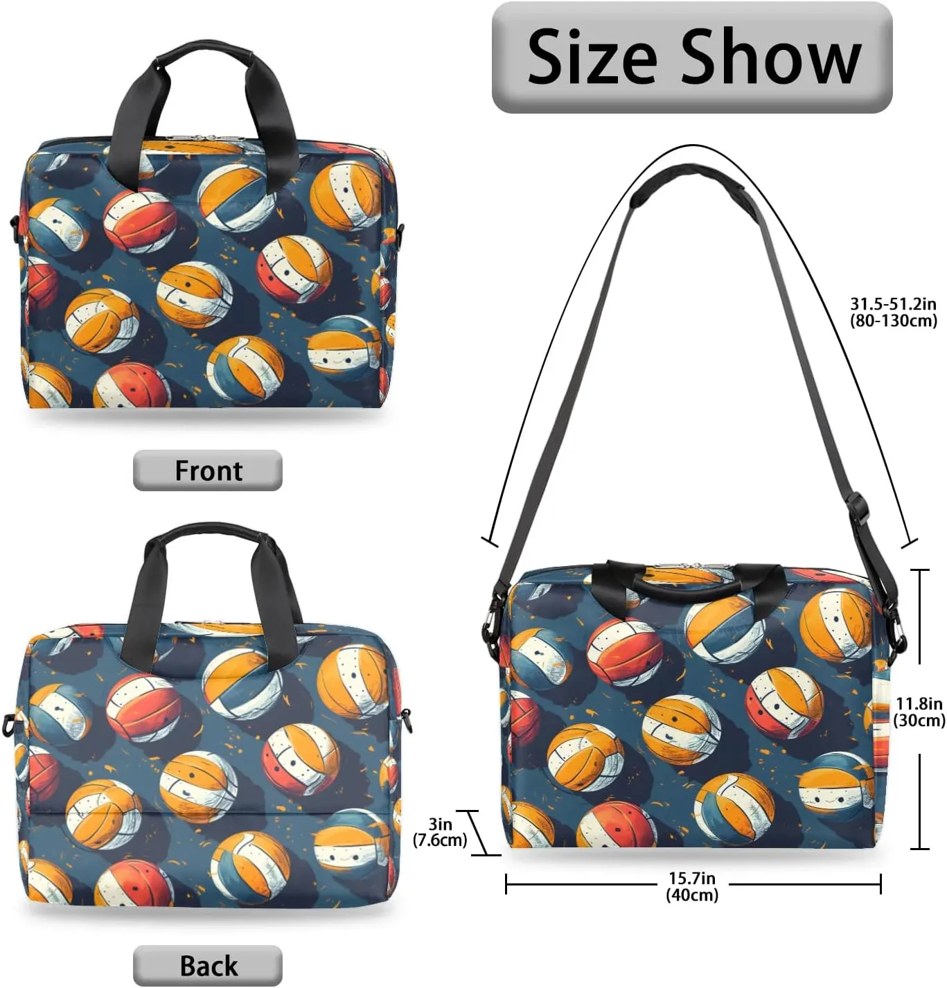 15.7 Inch Laptop Bag Computer Bag for Women Men Laptop Carrying Case with Adjustable Shoulder Strap