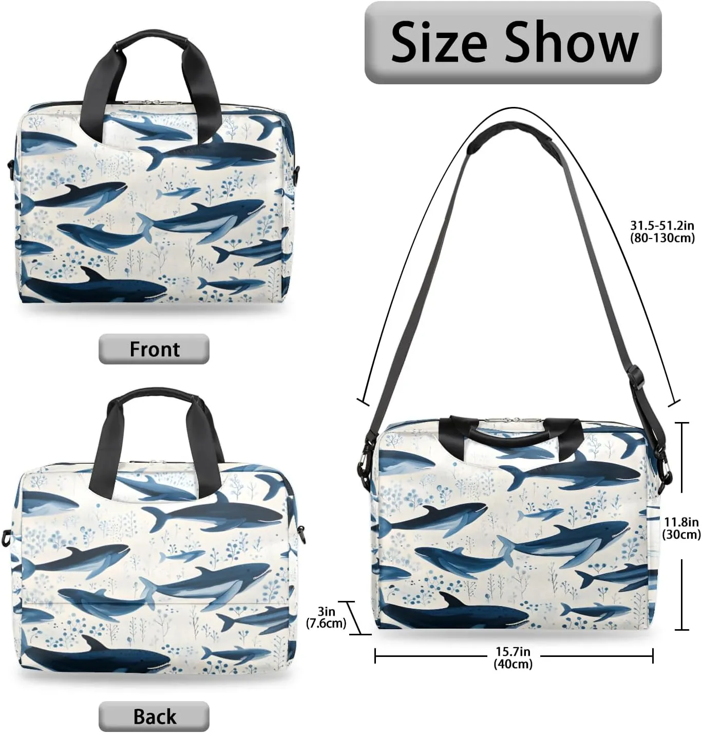 15.7 Inch Laptop Bag Computer Bag for Women Men Laptop Carrying Case with Adjustable Shoulder Strap