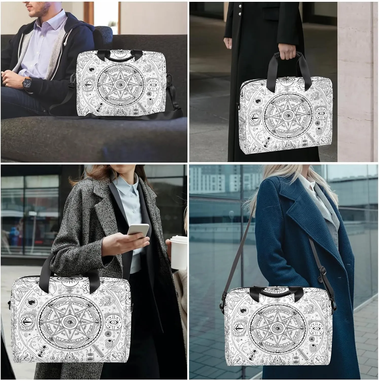 15.7 Inch Laptop Bag Computer Bag for Women Men Laptop Carrying Case with Adjustable Shoulder Strap