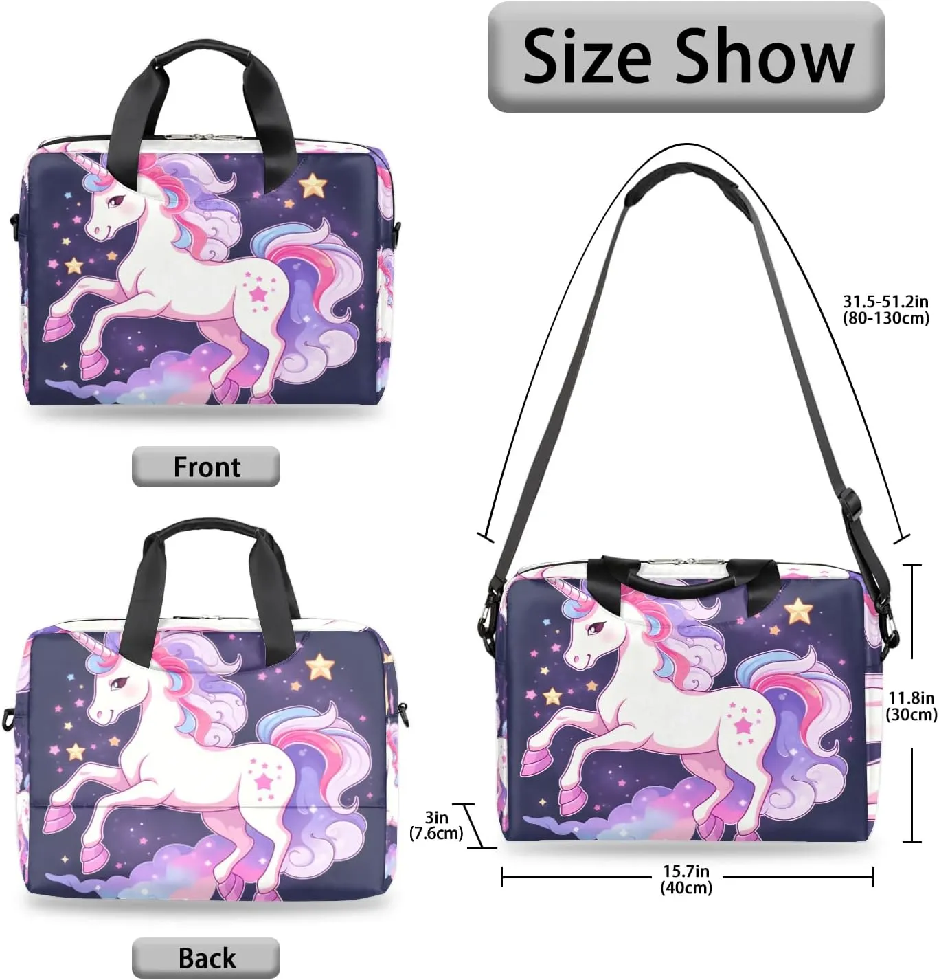15.7 Inch Laptop Bag Computer Bag for Women Men Laptop Carrying Case with Adjustable Shoulder Strap