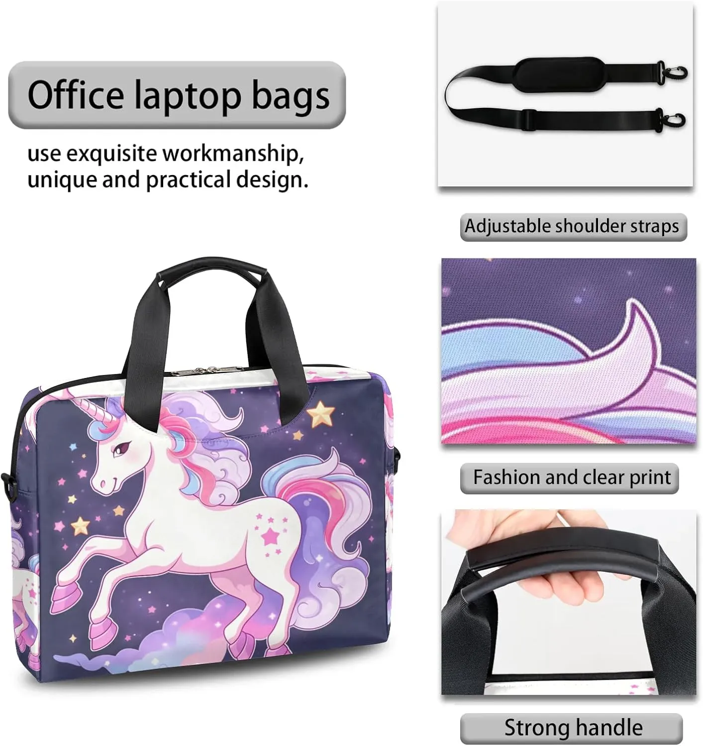 15.7 Inch Laptop Bag Computer Bag for Women Men Laptop Carrying Case with Adjustable Shoulder Strap