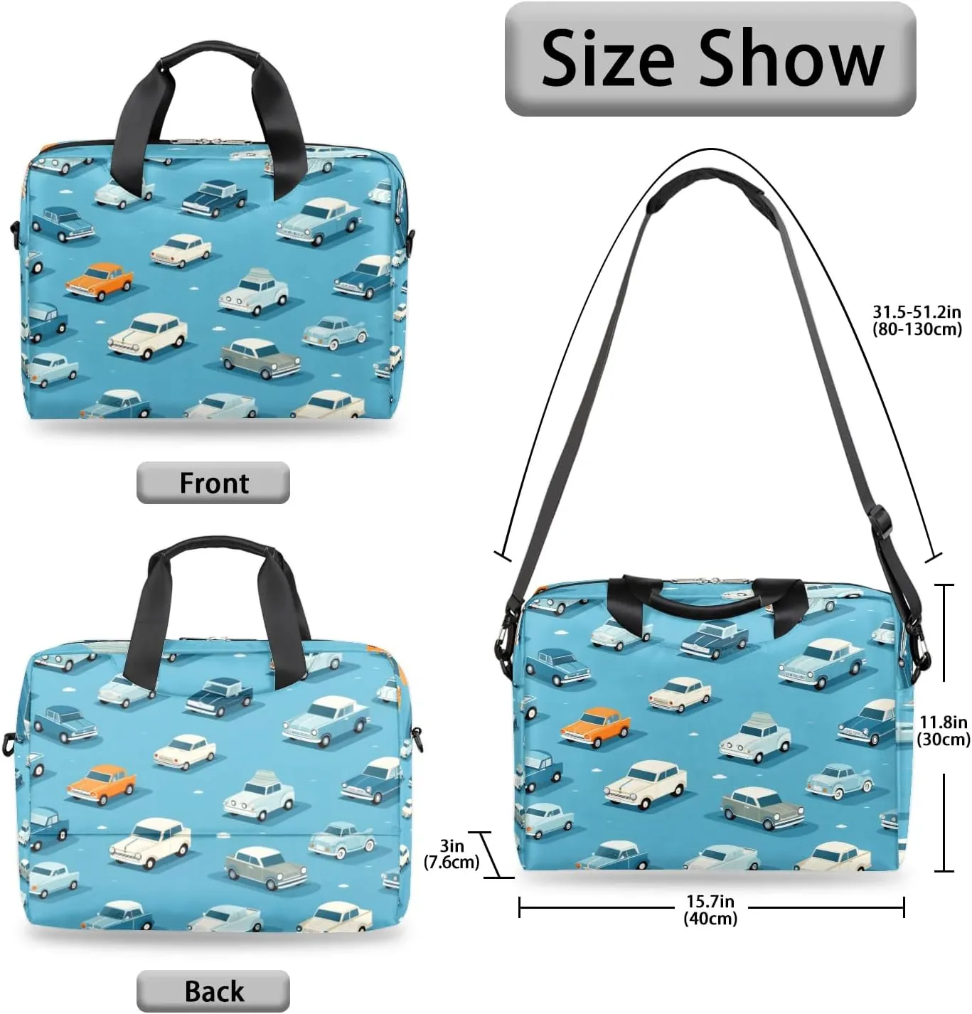 15.7 Inch Laptop Bag Computer Bag for Women Men Laptop Carrying Case with Adjustable Shoulder Strap