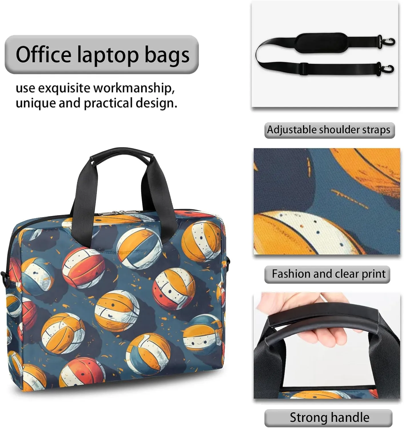 15.7 Inch Laptop Bag Computer Bag for Women Men Laptop Carrying Case with Adjustable Shoulder Strap