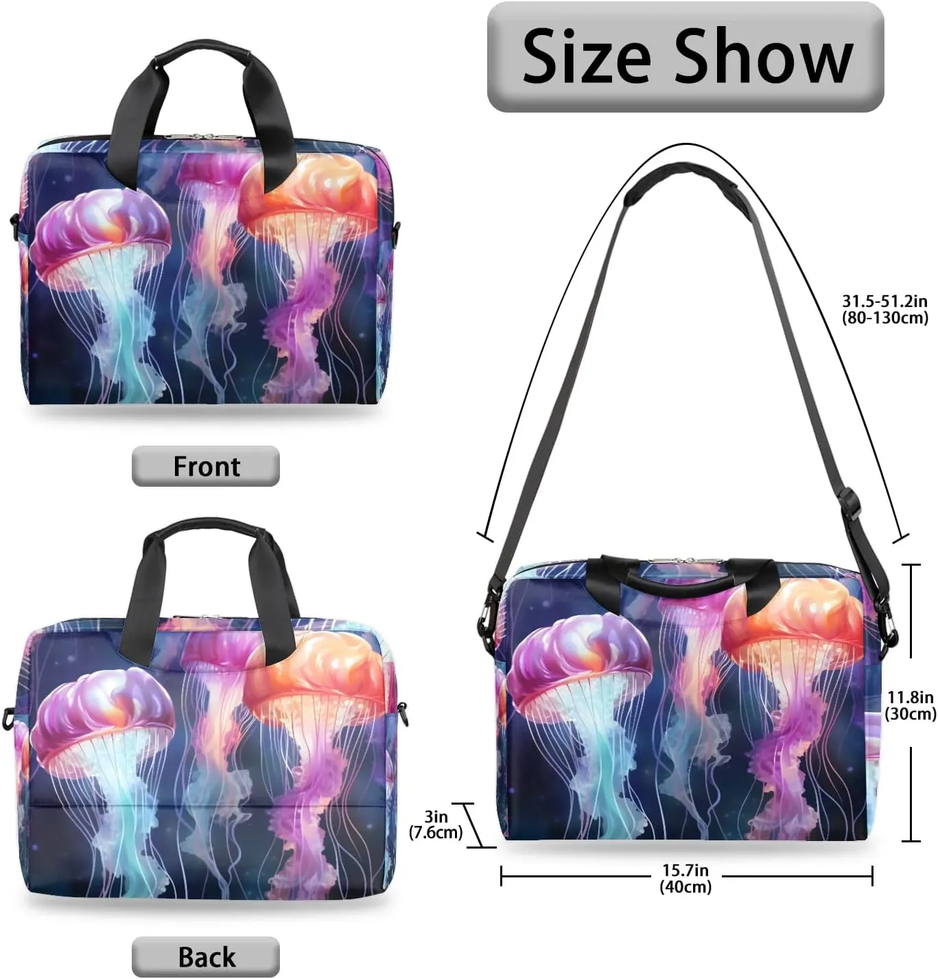 15.7 Inch Laptop Bag Computer Bag for Women Men Laptop Carrying Case with Adjustable Shoulder Strap