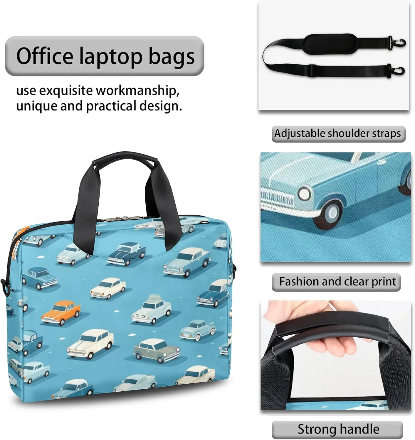 15.7 Inch Laptop Bag Computer Bag for Women Men Laptop Carrying Case with Adjustable Shoulder Strap