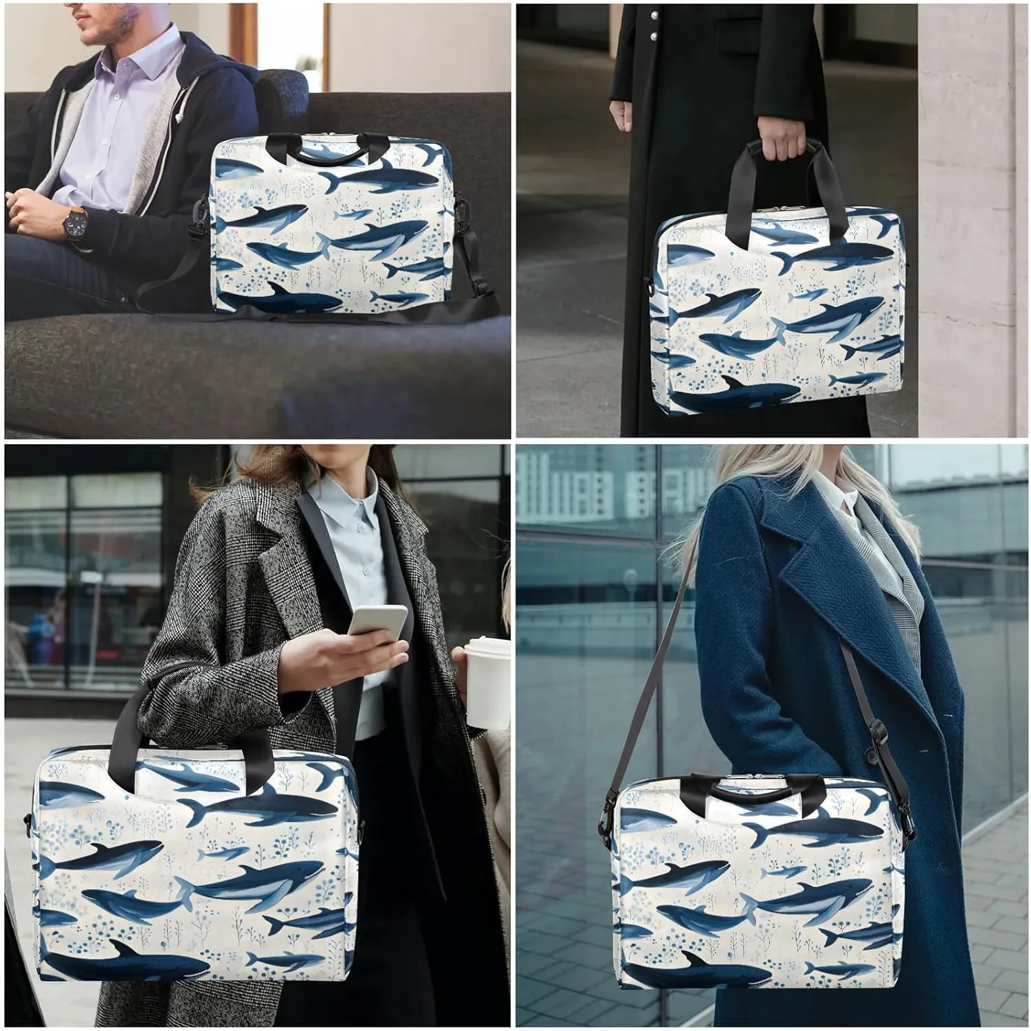 15.7 Inch Laptop Bag Computer Bag for Women Men Laptop Carrying Case with Adjustable Shoulder Strap