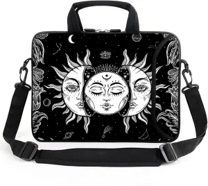 15" laptop sleeve laptop bag chromebook case adjustable shoulder strap with handle accessory pocket for men women (RYD-15-5)