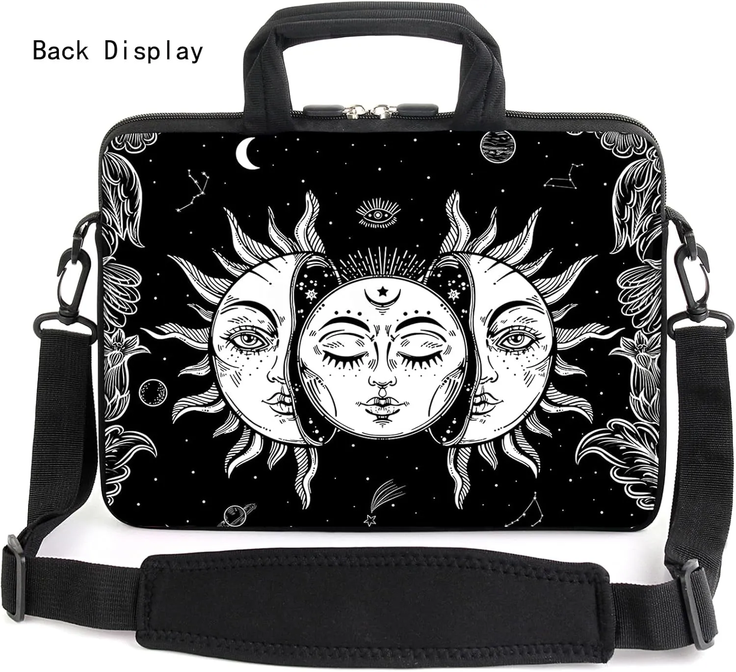 15" laptop sleeve laptop bag chromebook case adjustable shoulder strap with handle accessory pocket for men women (RYD-15-5)