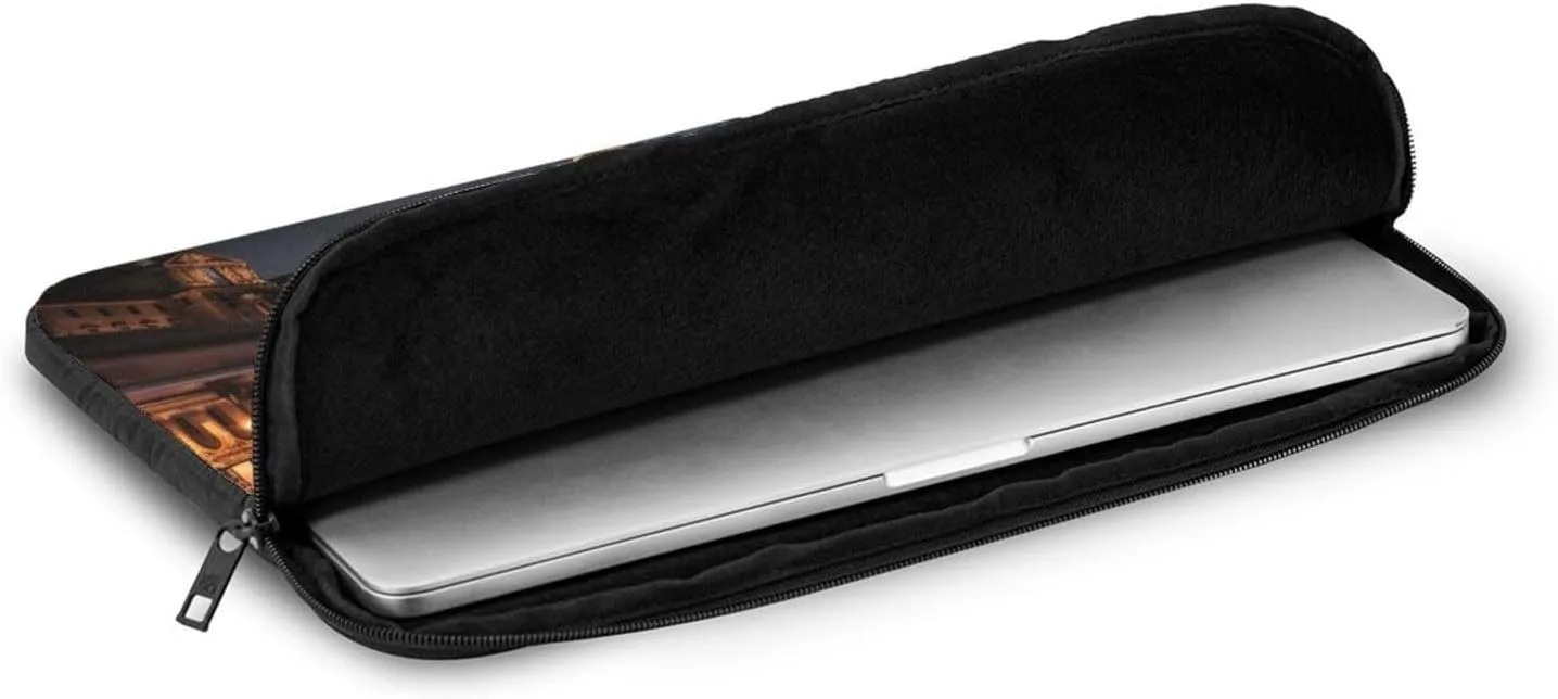 17 Inch Laptop Sleeve Bag Waterproof Shockproof Laptop Case Bag Paris in Ninght Computer Skin Bags Lightweight Tablet Carrying Case