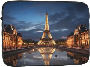17 Inch Laptop Sleeve Bag Waterproof Shockproof Laptop Case Bag Paris in Ninght Computer Skin Bags Lightweight Tablet Carrying Case