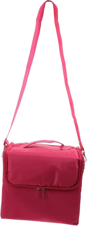 1pc Cosmetic Bag Duffle Bag for Travel Manicure Tools Cosmetics Bag Waterproof Bag Miss Portable, Rosy, 29x21cm
