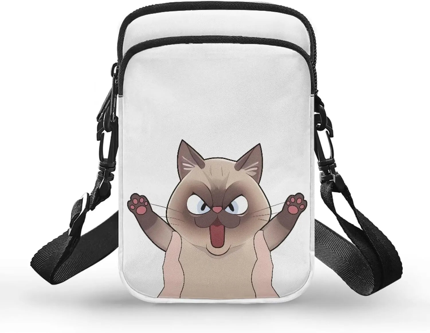 2 Layer Crossbody Bag Messenger Satchel Bags Wallet Phone Case for Men Women