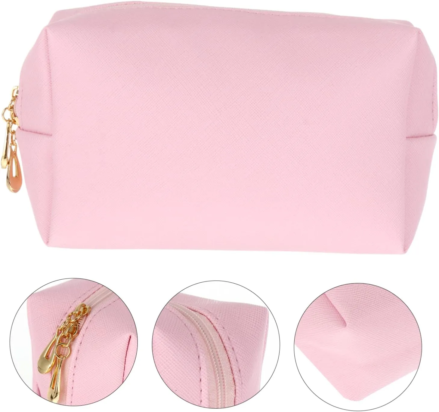 2 Pcs Square Cosmetic Bag Womens Makeup Bag Travel Makeup Organizer Cosmetic Travel Storage Pouch, Pinkx3pcs, 17x10.5x6cmx3pcs