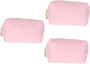 2 Pcs Square Cosmetic Bag Womens Makeup Bag Travel Makeup Organizer Cosmetic Travel Storage Pouch, Pinkx3pcs, 17x10.5x6cmx3pcs