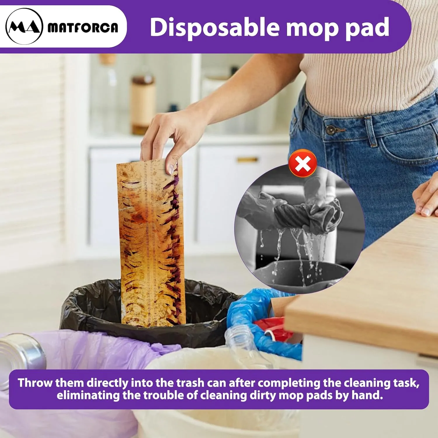 20 Pack Swiffer Power Mop Pads – Disposable Refill Wet Mop Pads for Swiffer Power Mop, Quick and Effective Cleaning for Hardwood, Tile, and Laminate Floors, Compatible with Swiffer WetJet