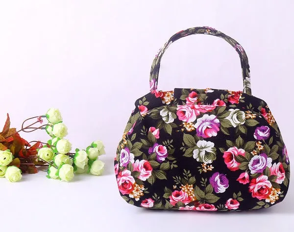 2020  women's Canvas casual handbags lady small bags women tote lunch bag wholesale