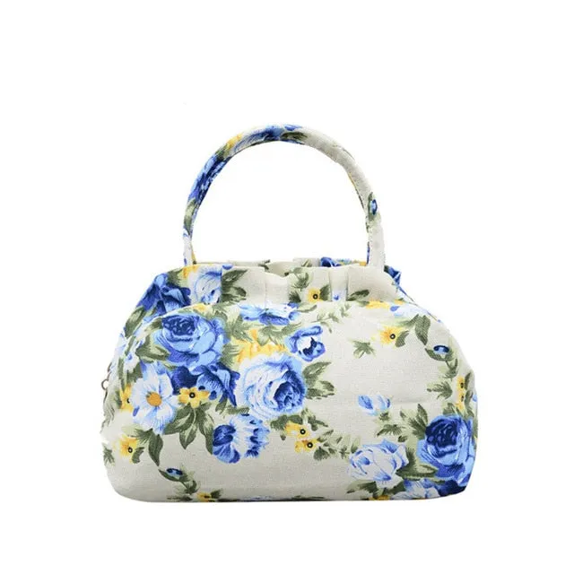 2020  women's Canvas casual handbags lady small bags women tote lunch bag wholesale