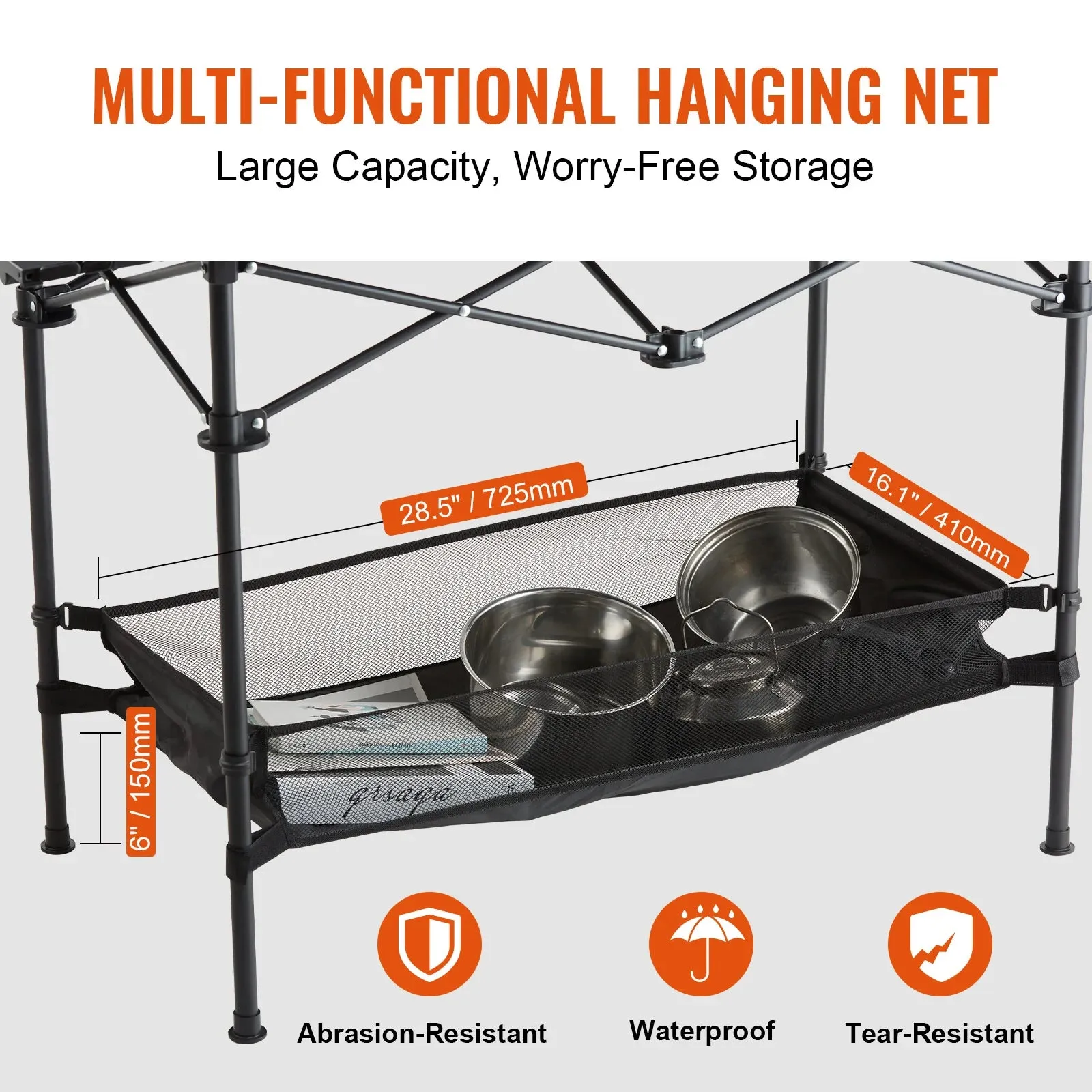 220/66lbs Outdoor Camping Folding Table  W/ Storage Bag Aluminum Alloy
