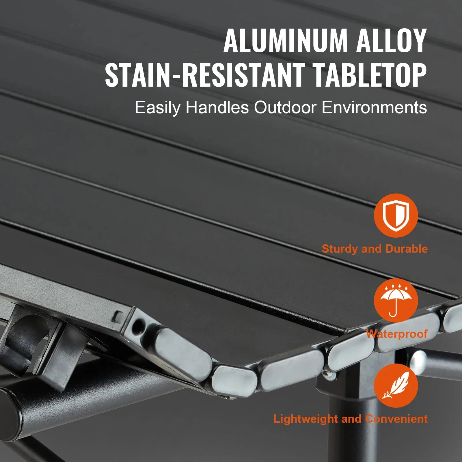 220/66lbs Outdoor Camping Folding Table  W/ Storage Bag Aluminum Alloy