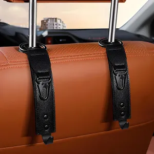 2pcs Car Seat Back Hook for Toyota Prius Land Cruiser C-HR Hilux Sienna Urban Auto Portable Organizer Holder Hooks Car Seat Headrest Hooks for Bags,Purses, Handbags,Black, normal