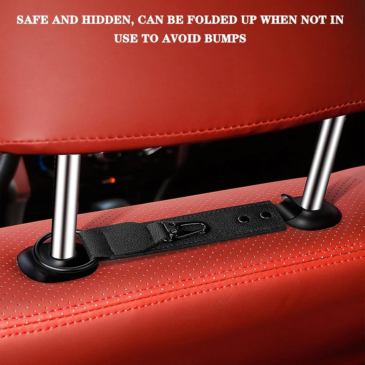 2pcs Car Seat Back Hook for Toyota Prius Land Cruiser C-HR Hilux Sienna Urban Auto Portable Organizer Holder Hooks Car Seat Headrest Hooks for Bags,Purses, Handbags,Black, normal