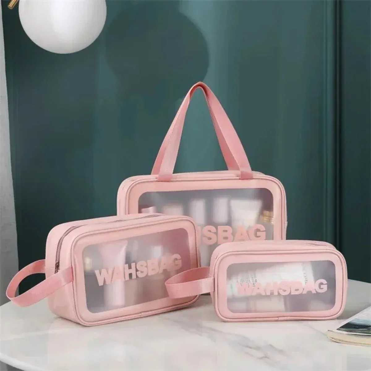 3-Piece Organiser Trendsetting Cosmetic Waterproof End-of-season Travel