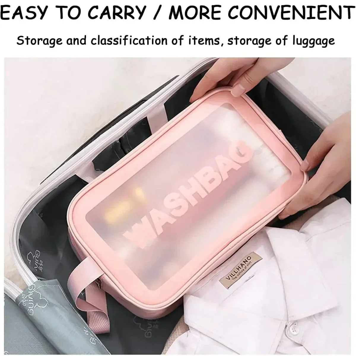 3-Piece Organiser Trendsetting Cosmetic Waterproof End-of-season Travel