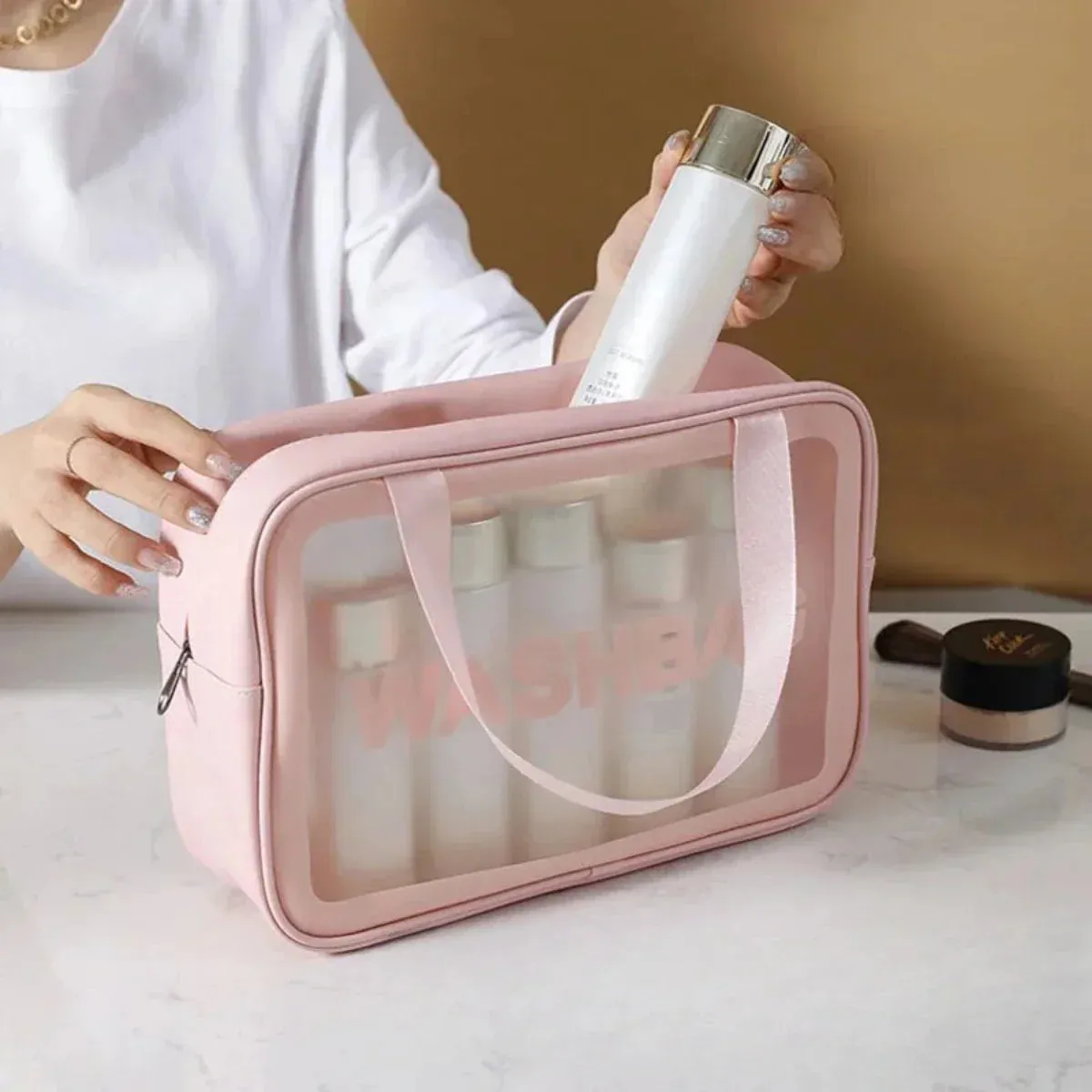 3-Piece Organiser Trendsetting Cosmetic Waterproof End-of-season Travel
