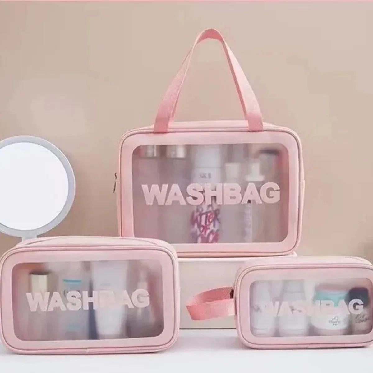 3-Piece Organiser Trendsetting Cosmetic Waterproof End-of-season Travel