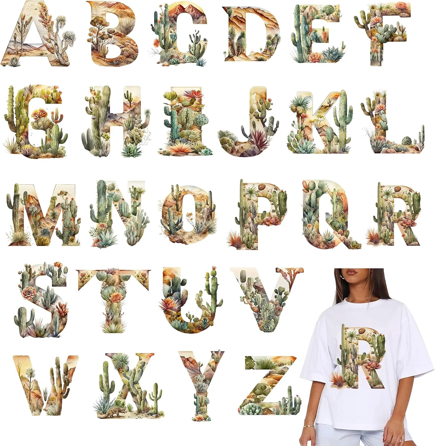 30Pcs Iron on Decals for T-Shirts Heat Transfer Letters A to Z Iron on Decals for Clothing DIY Team Uniform Sports Jeans T-Shirt Pillow Canvas Bags (Letter)
