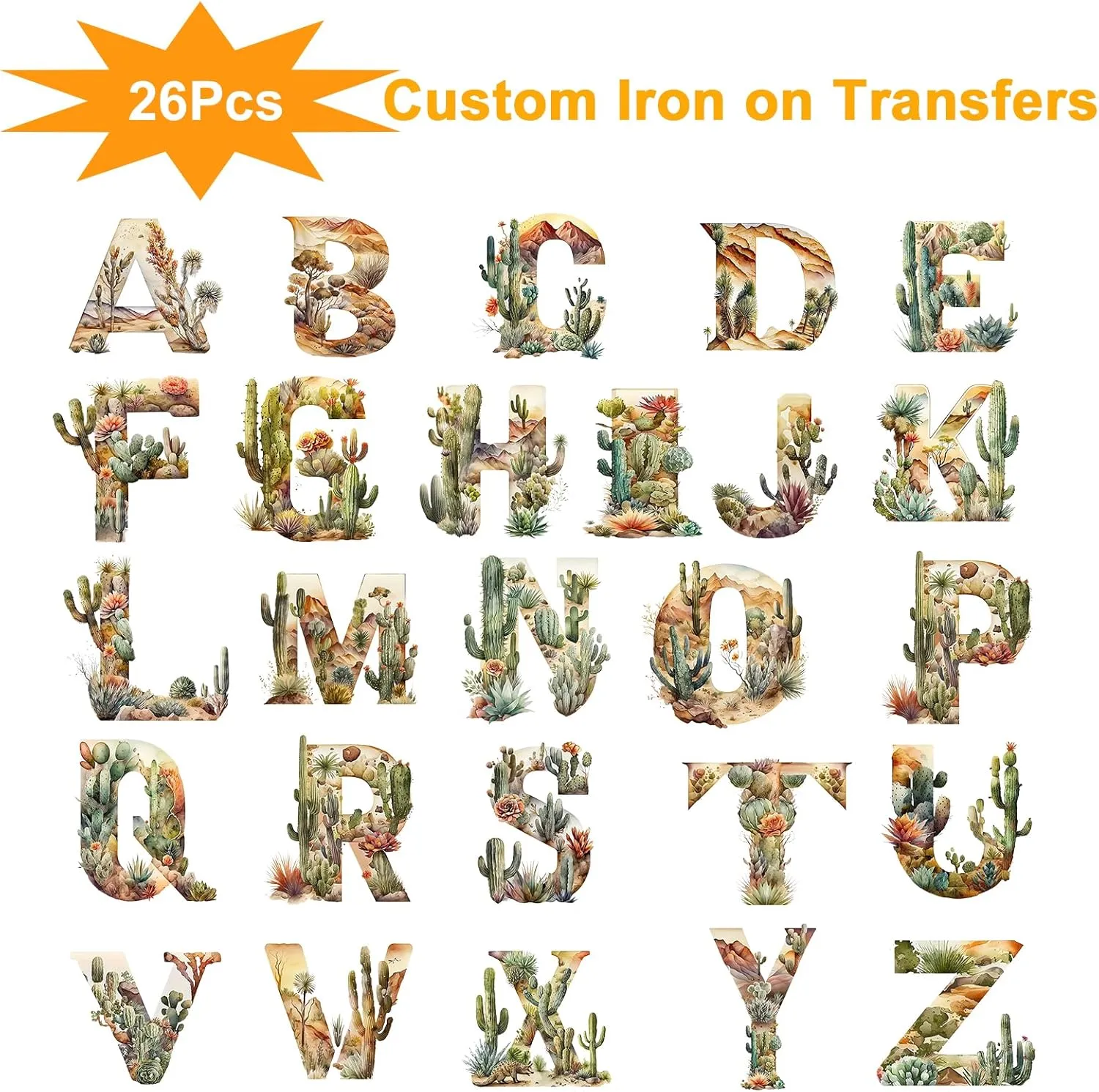 30Pcs Iron on Decals for T-Shirts Heat Transfer Letters A to Z Iron on Decals for Clothing DIY Team Uniform Sports Jeans T-Shirt Pillow Canvas Bags (Letter)