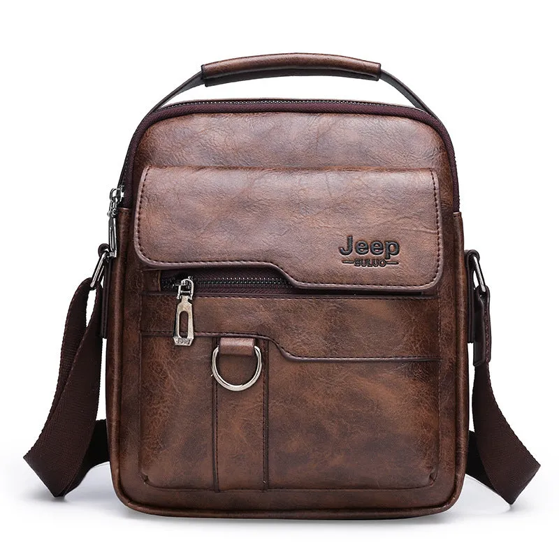 3Pcs Set Jeep Vintage Men's Leather Crossbody Long Wallet Short wallet Set