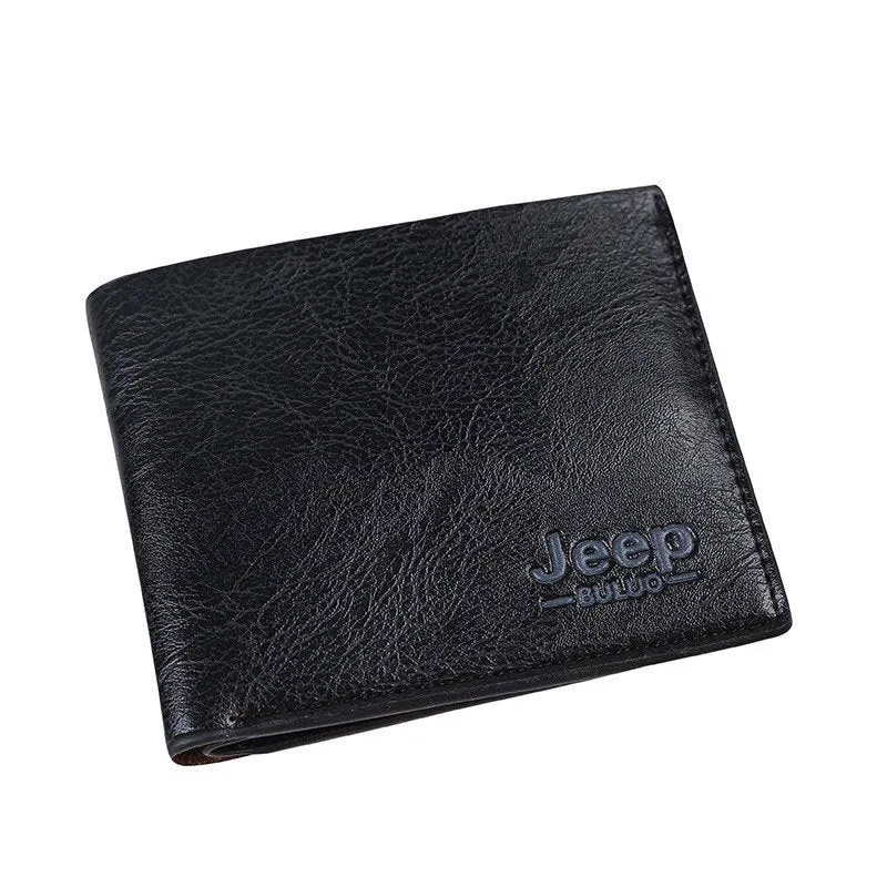 3Pcs Set Jeep Vintage Men's Leather Crossbody Long Wallet Short wallet Set