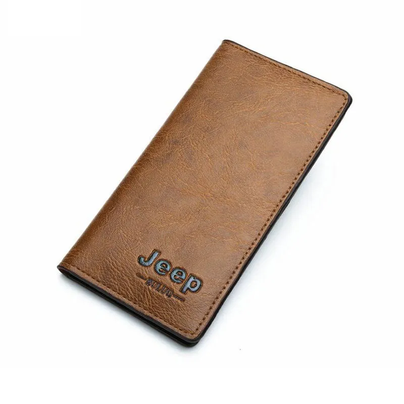 3Pcs Set Jeep Vintage Men's Leather Crossbody Long Wallet Short wallet Set