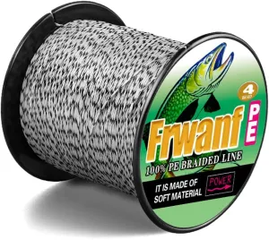 4 Strand Braided Fishing Line - No Fade - Zero Stretch - Low Memory - Abrasion Resistant Braided Line - Professional Grade Power Performance in Salt or Fresh Water - A Must Have!
